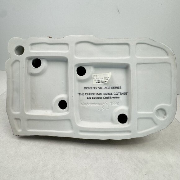 Vtg Department 56 Dickens Village Christmas Carol Cottage Porcelain Lighted 1996 - Picture 10 of 16